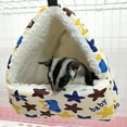 thumbnail image 5 of Walbest Winter Warm Plush Guinea Pig Tent Bed, Small Pet Hanging Hammock Bed Nest Cage Accessories for Sugar Glider Ferret Squirrel Hamster Bedding Hideout Playing Sleeping (M Size), 5 of 7