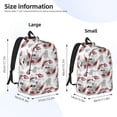 thumbnail image 4 of Balery Koi Fish Vintage Canvas Backpack for Men and Women - Large Capacity, Durable Travel Laptop Bag for School, Work, Hiking, and Outdoor Activities, 4 of 7