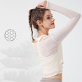thumbnail image 4 of Top corto de gimnasia para mujer, camisa deportiva para Yoga, camisetas ligeras de manga larga, camisetas de entrenamiento de malla, cubierta de secado rápido, blusa de Fitness, chaqueta, 4 of 5