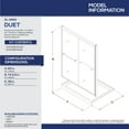 thumbnail image 3 of DreamLine Duet 36 in. D x 60 in. W x 74 3/4 in. H Semi-Frameless Bypass Shower Door in Brushed Nickel and Left Drain Biscuit Base, 3 of 11