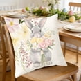 thumbnail image 6 of Euaioeiu Easter Bunny Egg Print Pillow Cover Spring Home Decor Cushion Case Farmhouse Rustic Decorations for Sofa Bed Living Room Bedroom Seasonal Holiday Decoration, 6 of 6
