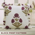 thumbnail image 6 of FABDIVINE- Hand block frill pillow cover, designer pillow cover, fall cushion, farmhouse decorative floral pillow, quilted handmade pillow - BADSHAH, 26"X26'', 6 of 7