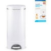 Munchkin STEP Diaper Pail, Powered by Arm & Hammer & 180 Count Bag Refill Value Bundle