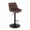 Brown, variant on Hawsaiy Bar Stools Set of 2, Adjustable Swivel Counter Height Bar Stools with Back, Upholstered Modern Barstools with Diamond Stitching, Black