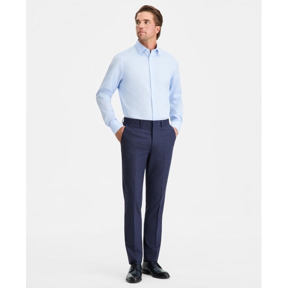Calvin Klein Mens Slim fit Dress Pants 38 / 32 Blue Solid