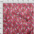 thumbnail image 2 of oneOone Viscose Jersey Magenta Fabric Cat Sewing Material Print Fabric By The Yard 60 Inch Wide-RVY, 2 of 5
