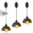 thumbnail image 1 of FSLiving Lampes Suspendues Réglables en Hauteur Type J avec Abat-Jour en Forme de Cupola Rétro, Télécommande avec Ampoules LED Edison E26 Dimmables Changement de Couleur Minuterie pour Îlot de Cuisine - 3 Lumières, 1 of 10