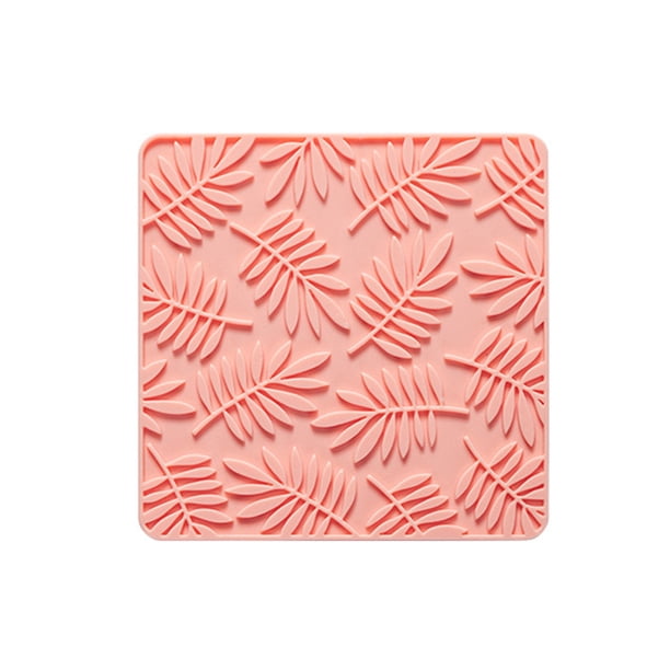 Moyic Posavasos para taza, alfombrilla para mesa, hoja, almohadilla de oficina, vajilla acanalada, mantel individual Mostrada Rosado Moyic HA063441-02