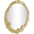 thumbnail image 5 of DecMode 35" x 35" Gold Wall Mirror with Unfinished Texture, 5 of 7