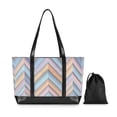 thumbnail image 7 of FORMRS Canvas Laptop Tote Bag for Women with 15.6" Computer Compartments Shoulder Handbag, Purple Geometric, 7 of 7