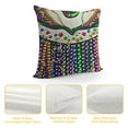 thumbnail image 4 of Throw Pillow Cushion Cover, Design with Hanging from Colorful Beads, Decorative Square Accent Pillow Case,Green Purple, 4 of 5