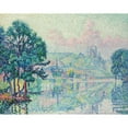 thumbnail image 2 of Paul Signac 24x20 Black Ornate Framed Double Matted Museum Art Print Titled: The Andelys. Morning. Summer (1923), 2 of 5