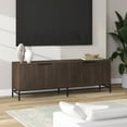thumbnail image 2 of Montello Rectangular TV Stand for TV's up to 78" in Alder Brown, 2 of 9