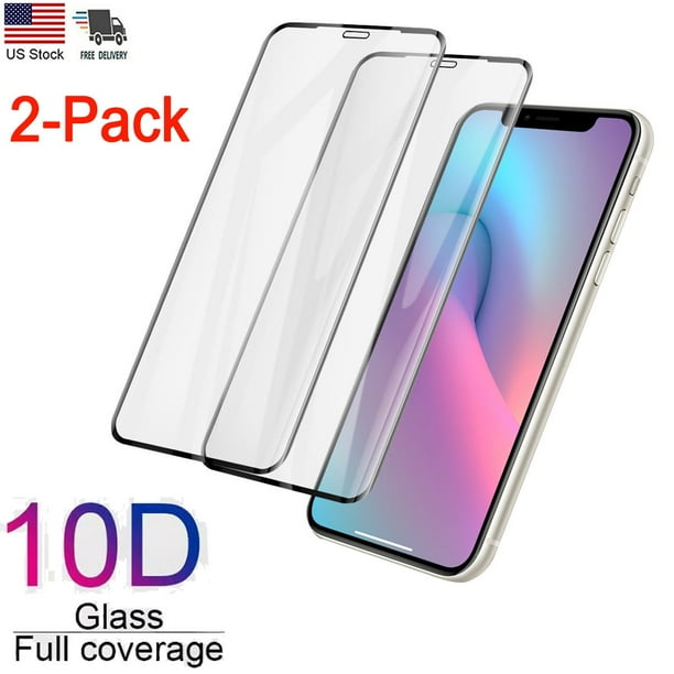 2x For Iphone 12 Pro Max Iphone 12 Mini Full Cover 10d Film Tempered Glass Screen Protector Walmart Com Walmart Com