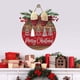 thumbnail image 4 of Letrero de madera para puerta de entrada con diseño de árbol de Navidad, colgador de puerta para exteriores, decoración de porche, corona rústica de madera con lazo a cuadros, colgante de pared de fru, 4 of 6