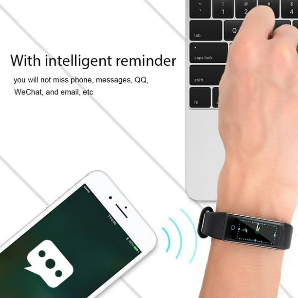 Pulsera inteligente multifuncional impermeable con monitor de ritmo cardiaco y pulsera deportiva