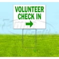 thumbnail image 1 of Volunteer Check In Right (18" x 24") Yard Sign, Includes Metal Step Stake, 1 of 6