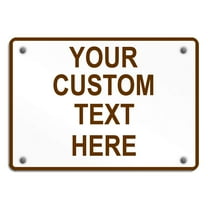 Aluminum Weatherproof Metal Sign Multiple Sizes Custom Personalized Text Here White Black Traffic Regulation Horizontal Street Signs 8x12Inches