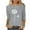 Y201#Gray, variant on Ichuanyi Womens 3/4 Sleeve Tops Crewneck Summer Solid Casual Tee Shirts Loose Dressy Tunic Trendy Blouse Top