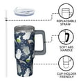 thumbnail image 3 of Halloween Gift 30oz Pumpkin Coffee Tumbler with Handle and Straw Lid – Insulated Travel Cup – Spooky Mug, 3 of 5