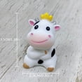 thumbnail image 2 of 3pcs Micro Landscape Small Animal Cute Cow Car Ornament, Car Decoration Set, 2 of 5
