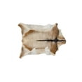 thumbnail image 2 of Natural Classic Calfskin Throw Rug | Tan & white | 2'x3', 2 of 4