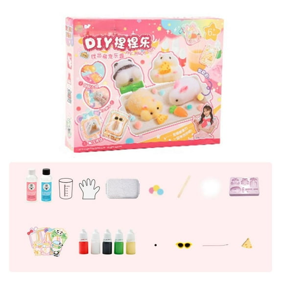 Liquid Silicone for Squish y Maker, Super Soft Silicone Rubber Fast Cure Taba Squish-y Kit,DIY Squeeze Toys Kits,Make Your Own Squishies,Animal Mini Squishies Toys,Stress Relief Taba Squish y Maker Q