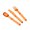 Orange, variant on QueMer Space Saving Magnetic Camping Utensils Aluminum Construction Fork Spoon