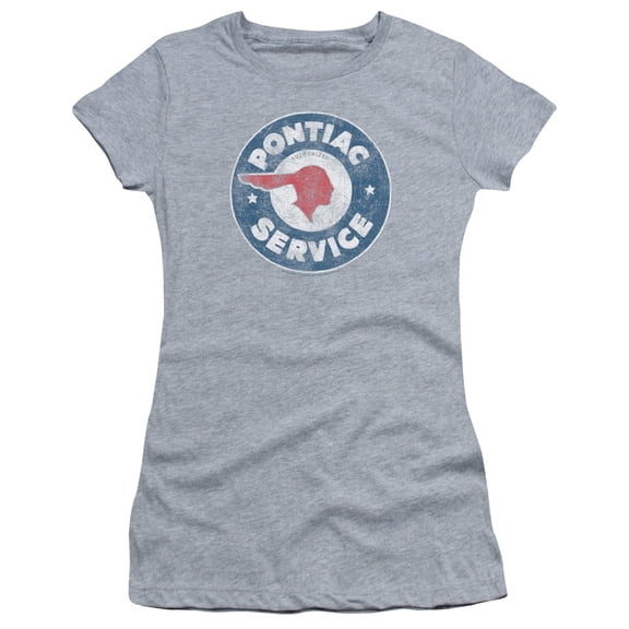 Pontiac - Vintage Pontiac Service - Juniors Teen Girls Cap Sleeve Shirt - Small