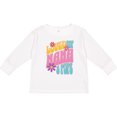 thumbnail image 3 of Inktastic Nana and Pops Love Me Retro Flowered Girls Long Sleeve Toddler T-Shirt, 3 of 5