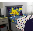 thumbnail image 6 of Pokémon Kids Comforter and Sham, 2-Piece Set, Twin/Full, Gaming Bedding, Reversible, Blue and Gray, 6 of 13