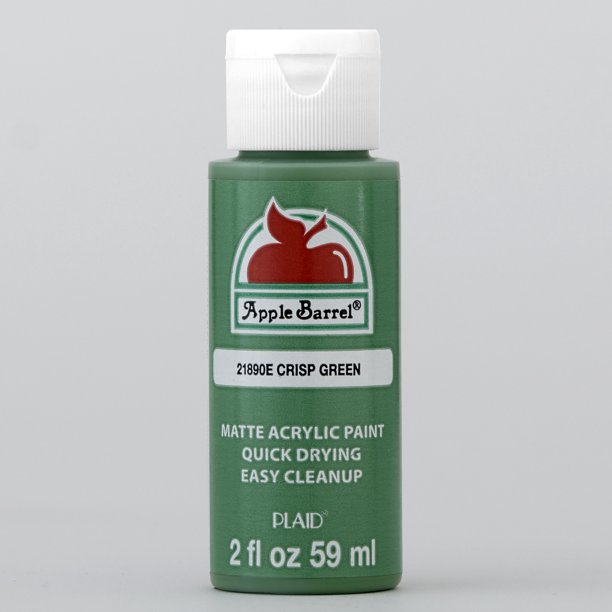 Apple Barrel 21890E Acrylic Craft Paint, Matte Finish, Crisp Green, 2