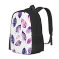 thumbnail image 3 of Large Capacity Backpack 16.5×12.5×5.5in Widened Shoulder Strap Design Main Bag Large Top Handle Belt Adjustable Shoulder Strap Watercolor Seamless Pattern With Leaves (2), 3 of 8