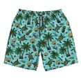 thumbnail image 5 of Wukai Pineapple Sea Turtle Print Beach Trunks with Compression Liner Swimsuit Quick Dry Beach Sports Shorts with Pocket-XX-Large, 5 of 8