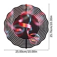 thumbnail image 4 of Vibrant Metal Hanging Wind Spinner with Intertwined Red & Blue Strands Circular White Lines - Stunning Garden Decor for Depth & Motion, 4 of 6