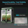 thumbnail image 4 of ALPHAGROW 48"x24"x60" Hydroponic Grow Tent, Unique Twin-Door Design, Heavy Duty 600D Mylar Canvas, 4x2 ft Indoor Gardening Tent for Propagation & Veg, 4 of 13