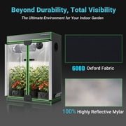 ALPHAGROW Indoor Grow Tent, 48 x 24 x 60 in, 600D Mylar Canvas, Twin Doors
