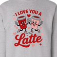 thumbnail image 3 of Inktastic I Love You a Latte Valentines Coffee Love Adult Sweatshirt, 3 of 4