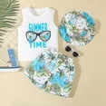 thumbnail image 2 of TOWED22 Toddler Boys 2-piece Tank Top and Shorts Set Summer Clothes Cotton Shirts and Shorts Kids Outfits(White,7-8 Y), 2 of 7