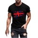 thumbnail image 1 of Mens Casual Manga Corta Botón Abajo Camisetas Estados Unidos Bandera Impresión Cuello Redondo Suéter Camiseta, Poliéster Casual Uso Diario para Hombres, 1 of 5