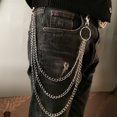 thumbnail image 1 of Cadena de cintura de metal de moda estilo hip hop punk, cadena de pantalones de mezclilla multicapa popular con personalidad, 1 of 6