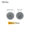 thumbnail image 2 of Uxcell 150Pcs Tapas de tornillo de plástico para cabezas de tornillos Phillips, cubiertas de tapa de tornillo de 17mm, gris oscuro, 2 of 5