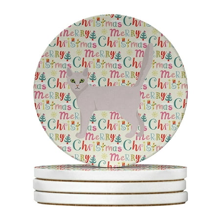 

Burmilla Cat Christmas Large Sandstone Coasters Pack of 4 4 in x 4 in