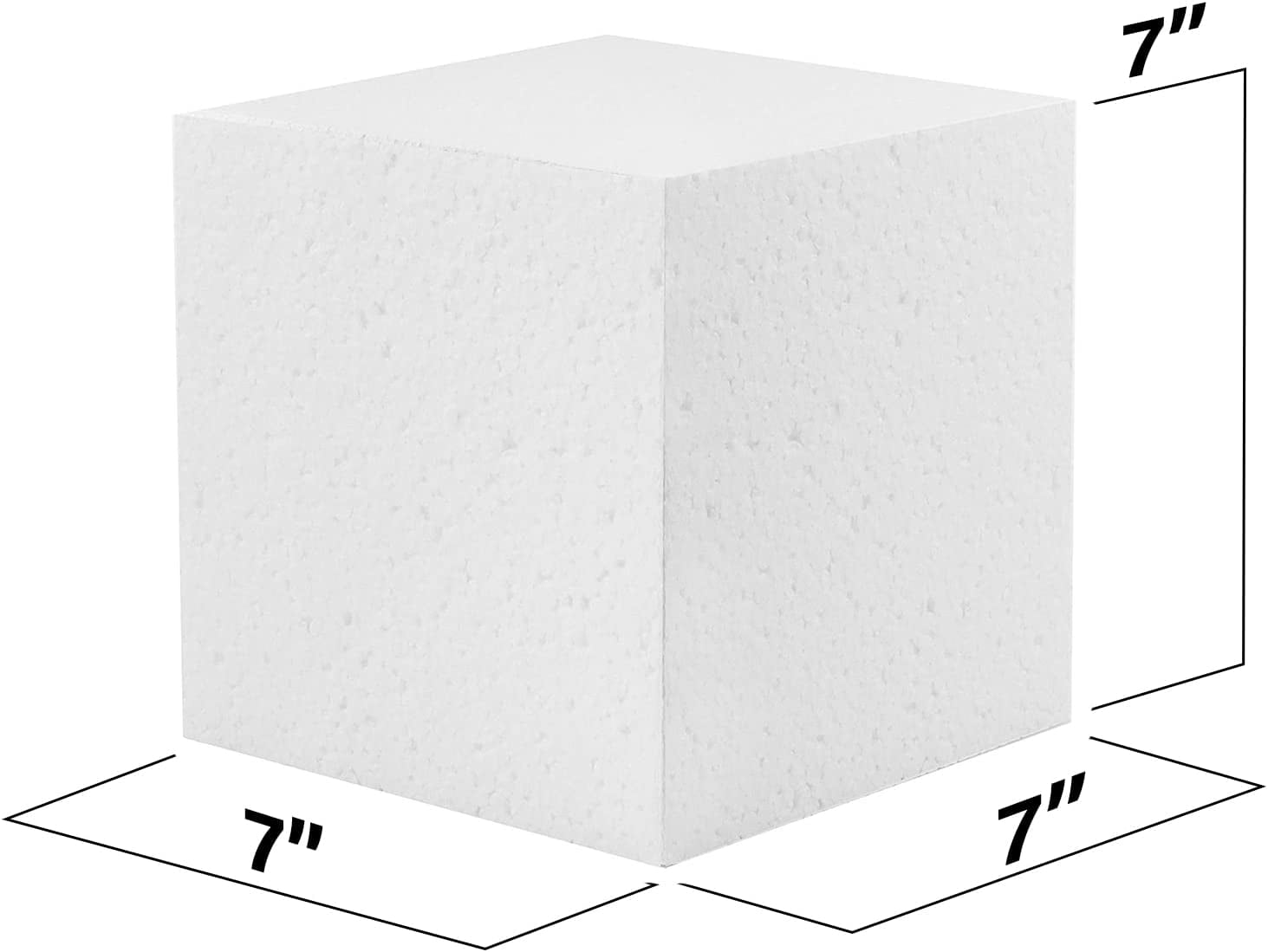 Hard Foam Craft Blocks / Cubes - Non-Squishy Polystyrene Bricks by MT  Products 