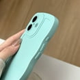 thumbnail image 6 of TECH CIRCLE for iPhone 12 Pro Flexible TPU Silicone Rubber Case, Cute Curly Wave Frame Shape Wavy, Slim Anti-Scratch Anti-Fingerprint Non-Slip Lightweight Shockproof for Women Girls ,Cyan, 6 of 9