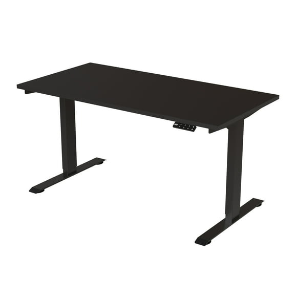 Escritorio Eléctrico Randu Altura Ajustable Base Negra Tablero 150x75 negro
