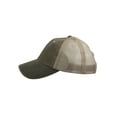 thumbnail image 3 of Top Headwear Distressed  Wash Herringbone Trucker Hat, Olive, 3 of 4
