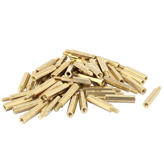 Unique Bargains 50pcs Computer Motherboard M3 20mm 6mm Female to Male Standoffs Screw Hex Spacer