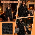 thumbnail image 4 of Halloween Embroidered Faux Fur Throw Blanket 59"x78", Black Cat Soft Plush Decor for Couch Sofa Bed Halloween Decorative Blanket, 4 of 4
