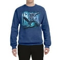 thumbnail image 2 of Wild Bobby, Owl Flying at Nihght In Front of the Moon Animal Lover Unisex Crewneck Graphic Sweatshirt, Vintage Heather Blue, 3XL, 2 of 3